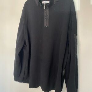 Tommy Bahama Islandzone Black Zip Up Sweater